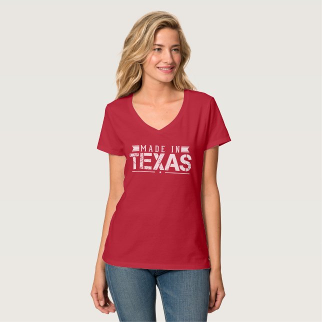 "Gemacht in Texas " T-Shirt (Vorderseite Vollansicht)