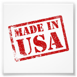 Gemacht in USA, hergestellt in Amerika Fotodruck