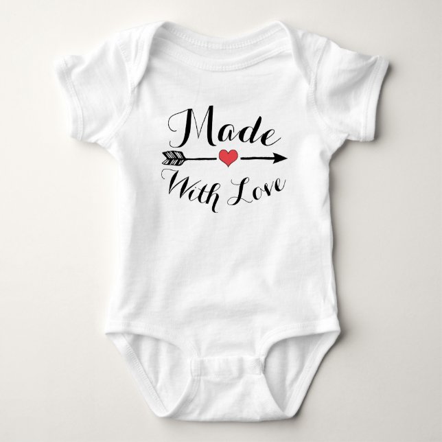 Gemacht mit Liebe-Baby-Spielanzug Baby Strampler (Vorderseite)
