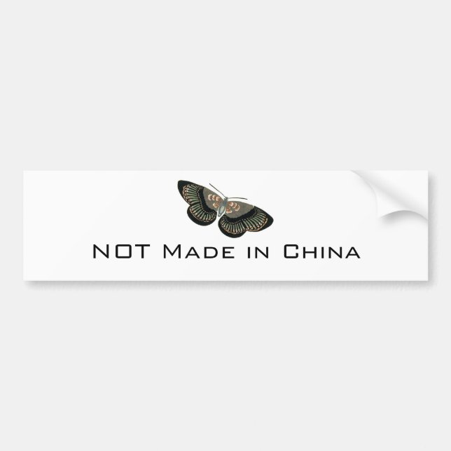 Gemacht NICHT in China BS-Schmetterling Autoaufkleber (Vorne)
