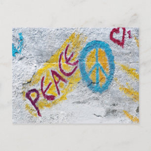 Gemälde an der Friedensmauer Postkarte