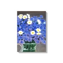 Gemälde auf Leinwand drucken blaue Blumen