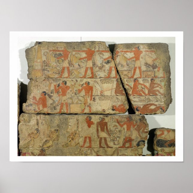 Gemälde aus dem Grab von Metjetji, aus Saqqara, Poster (Vorne)