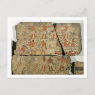 Gemälde aus dem Grab von Metjetji, aus Saqqara, Postkarte