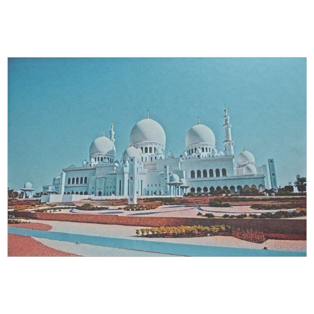 Gemälde der Abu Dhabi Moschee Stoff (Yard (91,4 cm))