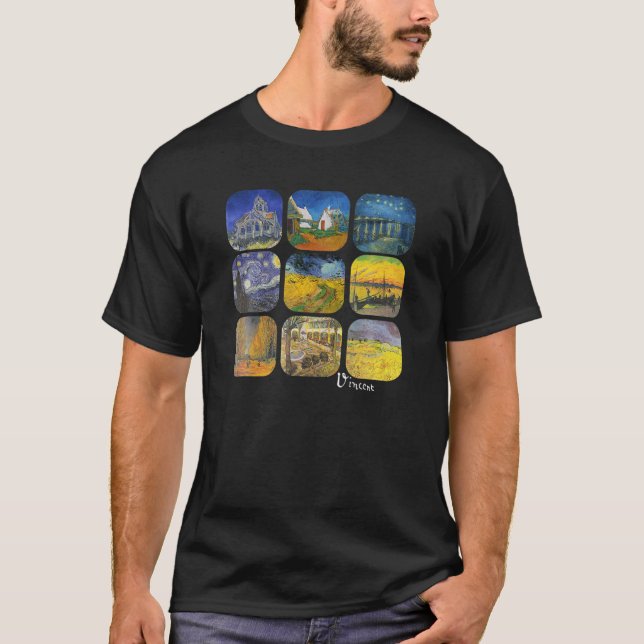 Gemälde des berühmten Künstlers Van Gogh für Kunst T-Shirt (Vorderseite)