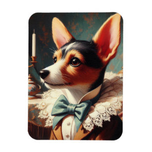 Gemälde eines alten Toy Fox Terriers Magnet