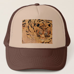 Gemälde eines Tigers aus dem 19. Jahrhundert von K Truckerkappe