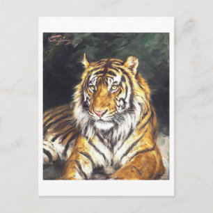 Gemälde eines Tigers Postkarte