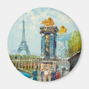 Gemälde im Pariser Eiffelturm Magnet