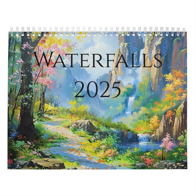 Gemälde im Wasserfall 2025 Kalender (Titelbild)
