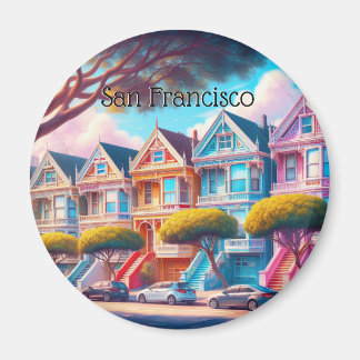 Gemälde Ladys Viktorianisch San Francisco Souvenir Magnet