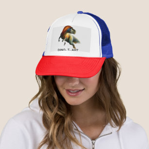 🦖 Gemälde traditioneller Kunst eines DINO-T Truckerkappe