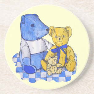 Gemälde von drei sehr niedlichen alten Teddybären Getränkeuntersetzer