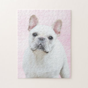 Gemälde von Französisch-Bulldog (Cream/White) - 