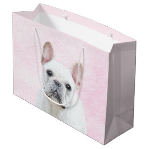 Gemälde von Französisch-Bulldog (Cream/White) -  Große Geschenktüte