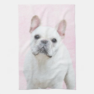 Gemälde von Französisch-Bulldog (Cream/White) -  Handtuch