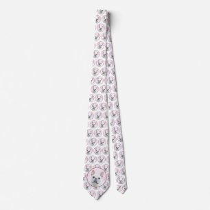Gemälde von Französisch-Bulldog (Cream/White) -  Krawatte