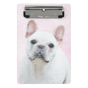 Gemälde von Französisch-Bulldog (Cream/White) - Mini Klemmbrett