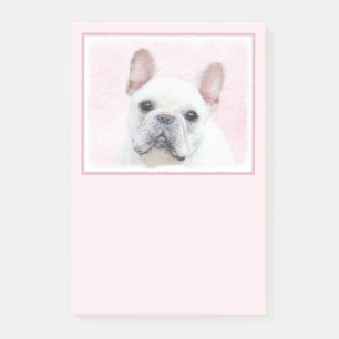 Gemälde von Französisch-Bulldog (Cream/White) -  Post-it Klebezettel