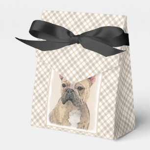 Gemälde von Französisch-Bulldog (Sable) - Niedli Geschenkschachtel