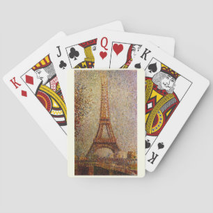 Gemälde von Georges Seurat: Der Eiffelturm (1889) Spielkarten