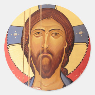 Gemälde von Jesus Runder Aufkleber