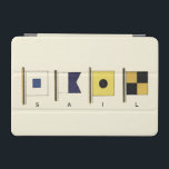 Gemälde von vier Flaggen mit Segeltuch, unter der  iPad Mini Hülle<br><div class="desc">Dieses Gemälde ist nicht so subtil,  um die Meere zu besichtigen,  es enthält vier Flaggen mit dem Wort "Segel",  das unter ihnen geschrieben steht. Fühlen Sie den Ruf des Ozeans? Ein perfektes Geschenk für den besonderen jemanden,  den Sie gewollt haben,  um eine Kreuzfahrt mit Ihnen zu nehmen!</div>