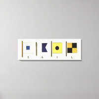 Gemälde von vier Flaggen mit Segeltuch, unter der