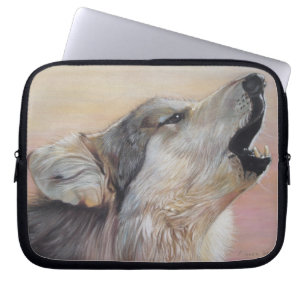 Gemälde von Wildtieren des Heuwlings Laptopschutzhülle
