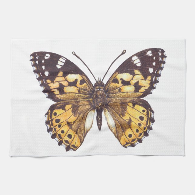 Gemäldeschmetterling Geschirrtuch (Horizontal)