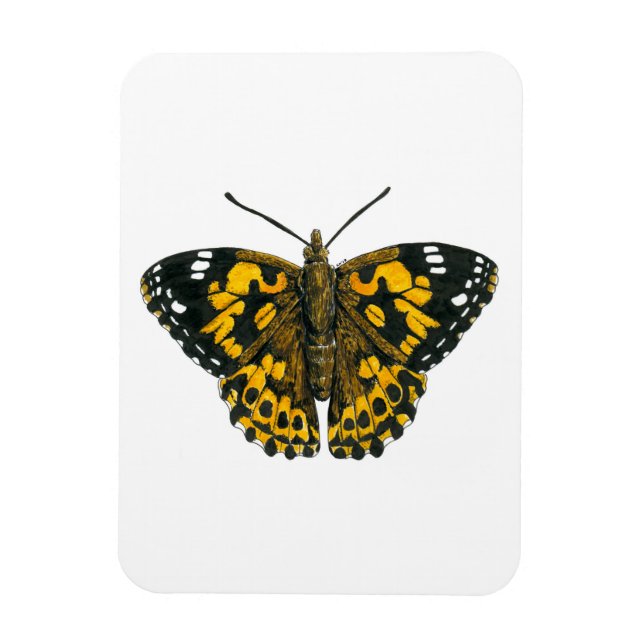 Gemäldeschmetterling Magnet (Vertikal)