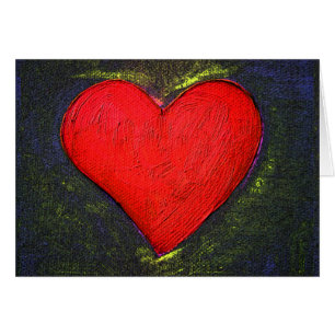 Gemäldete Herzkarte