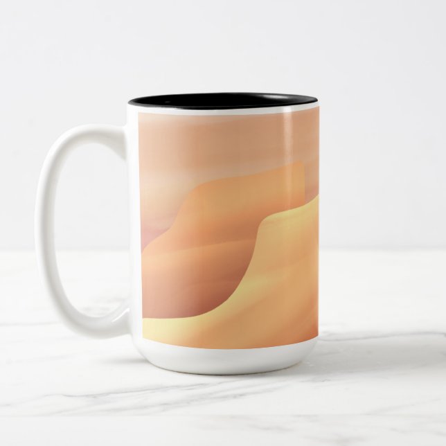 Gemäldete Himmel und Wüsten Zweifarbige Tasse (Links)