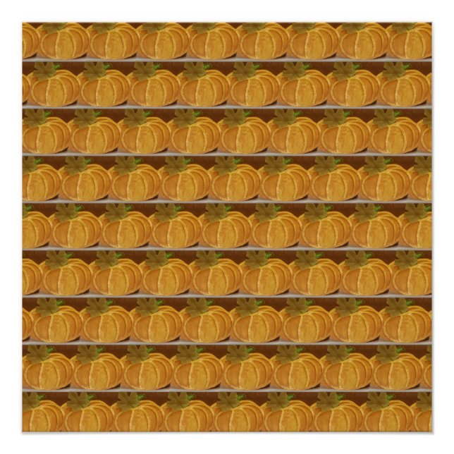 Gemäldete Kürbismuster Poster (Vorderseite)