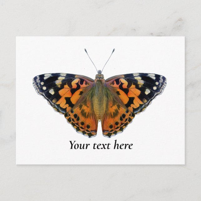 Gemäldete Lady Butterfly Aquarellmalerei Postkarte (Vorderseite)