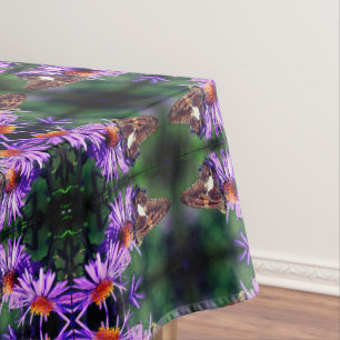 Gemäldete Lady Butterfly auf Aster-Blume Abstrakt Tischdecke