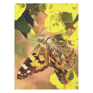 Gemäldete Lady Butterfly auf Myrtle Spurell Tischdecke