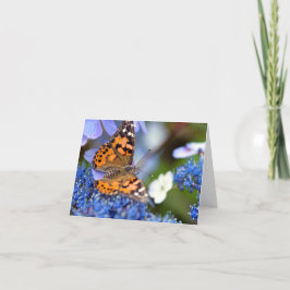 Gemäldete Lady Butterfly Grußkarte Dankeskarte