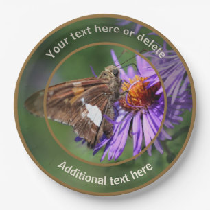 Gemäldete Lady Butterfly Natur Personalisiertes Pa Pappteller