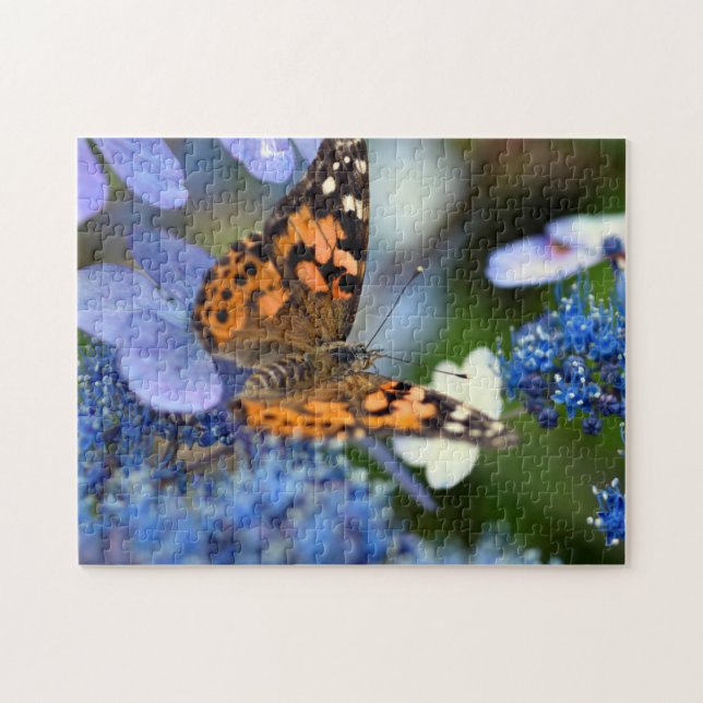 Gemäldete Lady Butterfly-Puzzle (Horizontal)