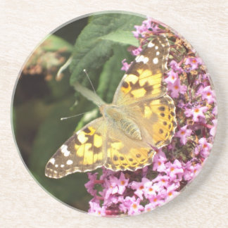 Gemäldete Lady Butterfly Sandstein Untersetzer
