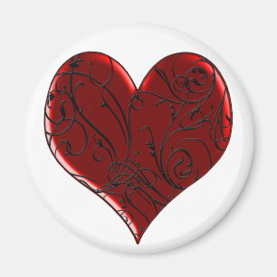 Gemäldetes Herz Magnet