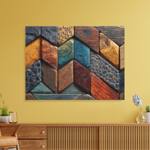 Gemäldetes Holz Canvas Art Leinwanddruck