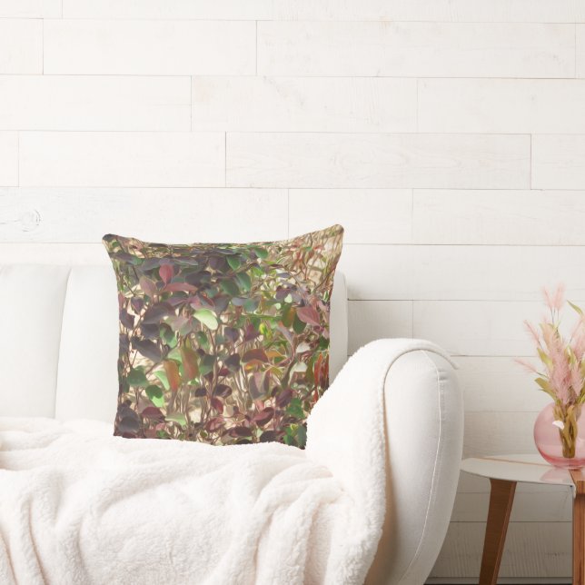 Gemalt schöne grüne rote Blätter Kissen (Liege)