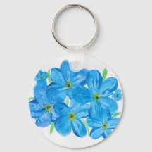 Gemalt vergisst-Me-Not's Cluster blauer Blumen