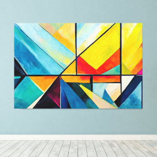 Gemalte abstrakte Kunst mehrfarbig Leinwanddruck