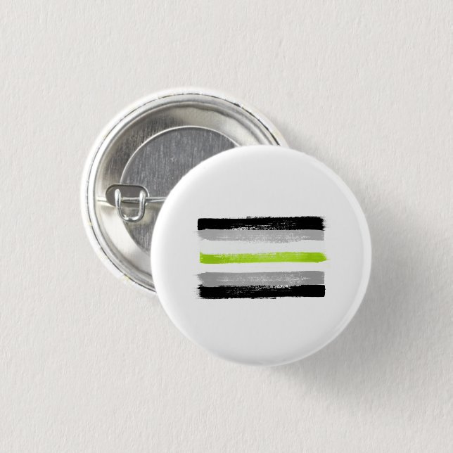 GEMALTE AGENDER-STOLZFLAGGE BUTTON (Vorne & Hinten)