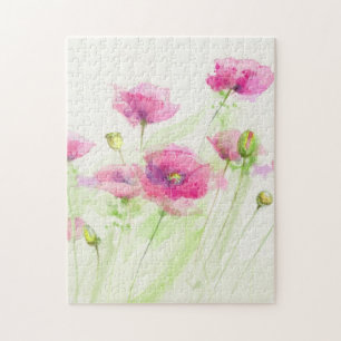 Gemalte Aquarellmohnblumen 3