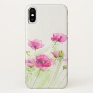 Gemalte Aquarellmohnblumen 3 Case-Mate iPhone Hülle